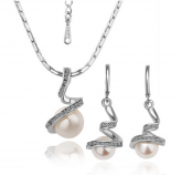 branco pérola definir trado jóia Platinum twinset cor conjun